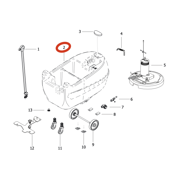 Бак чистой воды 44л Lavor Pro Free Evo 50B/E