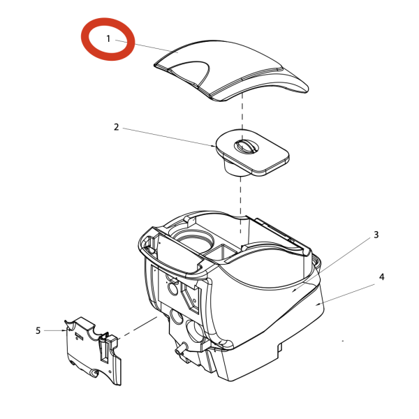 Крышка бака грязной воды Lavor Pro SCL Easy R 66 BT