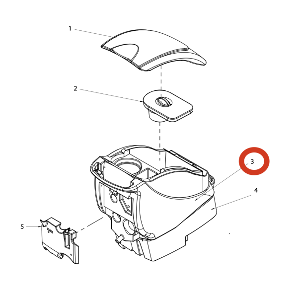 Бак грязной воды 95л Lavor Pro SCL Easy R 66 BT