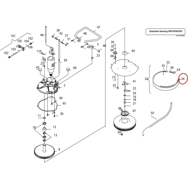 Брызговик щетки Lavor Pro Free Evo 45B Брызговик щетки Lavor Pro Free Evo 45B