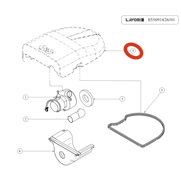 Крышка бака Lavor Pro Speed 45 E/B