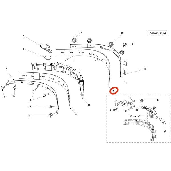 Стяжка задняя 590х3мм Lavor pro Quick 36B/E Стяжка задняя 590х3мм Lavor pro Quick 36B/E