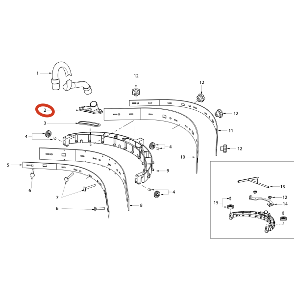 LAVOR Патрубок всасывающего шланга DYNAMIC 45B, 45E