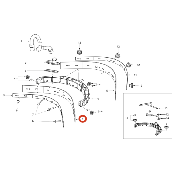 LAVOR Переднее лезвие DYNAMIC 45B, 45Е