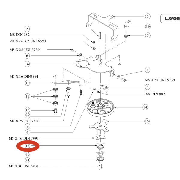 Щеткодержатель Lavor Pro Speed 45 E/B