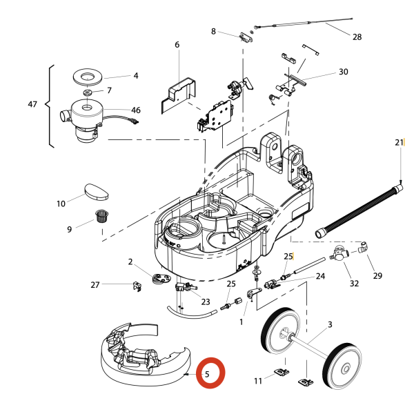 LAVOR Кожух щетки QUICK 36B/E LAVOR Кожух щетки QUICK 36B/E