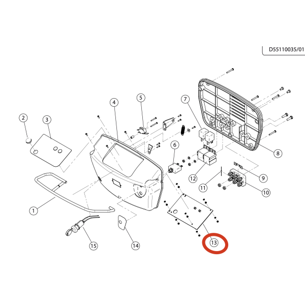 Плата панели управления 24V Lavor Pro Free Evo 45B/50 B