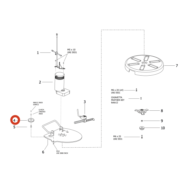 Защитное колесо щетки Lavor Pro Free Evo 50B Защитное колесо щетки Lavor Pro Free Evo 50B