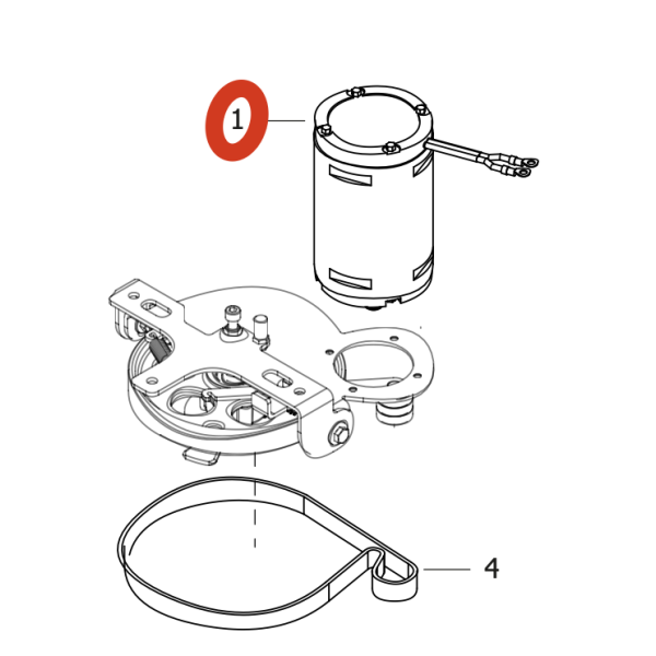 Мотор привода щетки 12В 250Вт Lavor pro Quick 36B