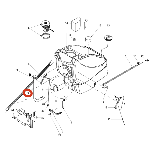 Шлаг сливной Lavor Pro SCL Easy R 50 BT/ 55 BT/ 66 BT