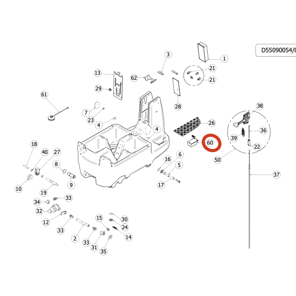 Педаль поломоечной машины Lavor Pro Comfort XS 75 Essential Педаль поломоечной машины Lavor Pro Comfort XS 75 Essential