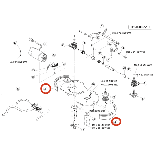 Брызговик щеток Lavor Pro Comfort XS 75 Essential