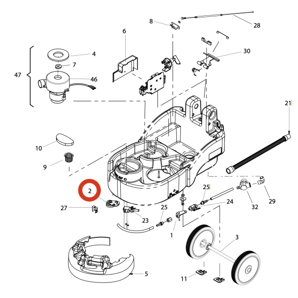 LAVOR Колесо щетки QUICK 36B/E