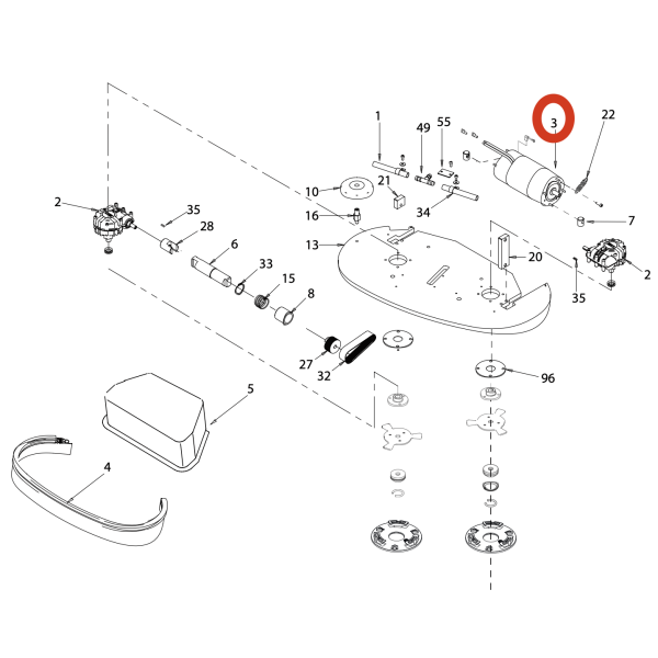 Мотор привода щетки 24V Lavor Pro SCL Easy R 50 BT/ 55 BT/66 BT Мотор привода щетки 24V Lavor Pro SCL Easy R 50 BT/ 55 BT/66 BT