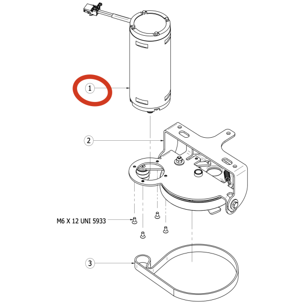 Мотор привода щетки 24V Lavor Pro Speed 45B Мотор привода щетки 24V Lavor Pro Speed 45B