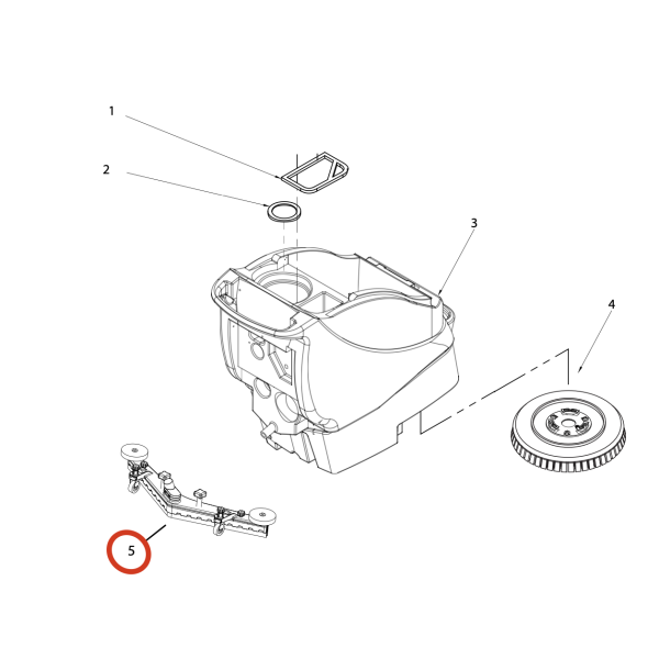 Балка в сборе Lavor Pro Free Evo 45/50B/E, NEXT 55BT, Easy R 50/55/66BT