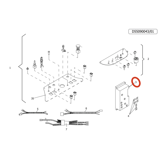 Плата контроля управления Lavor Pro S-R 90