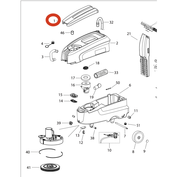 LAVOR Крышка бака DYNAMIC 45B, 45E