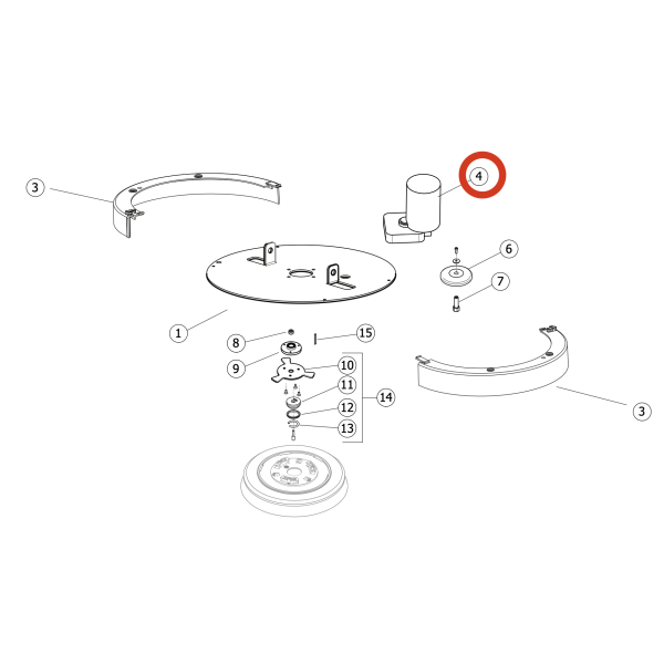 LAVOR Мотор-редуктор привода щетки DYNAMIC 45B, NEXT 66 BTA