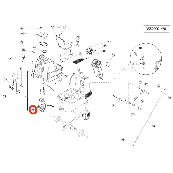 Вакуумный мотор-турбина 24V 480W Lavor Pro Comfort XS 75/85 Essential/Evo 50B/Dynamic 45B Вакуумный мотор-турбина 24V 480W Lavor Pro Comfort XS 75/85 Essential/Evo 50B/Dynamic 45B