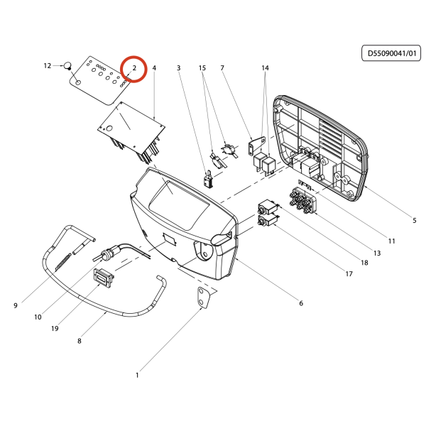 Наклейка на панель управления Lavor Pro SCL Easy R 66BT