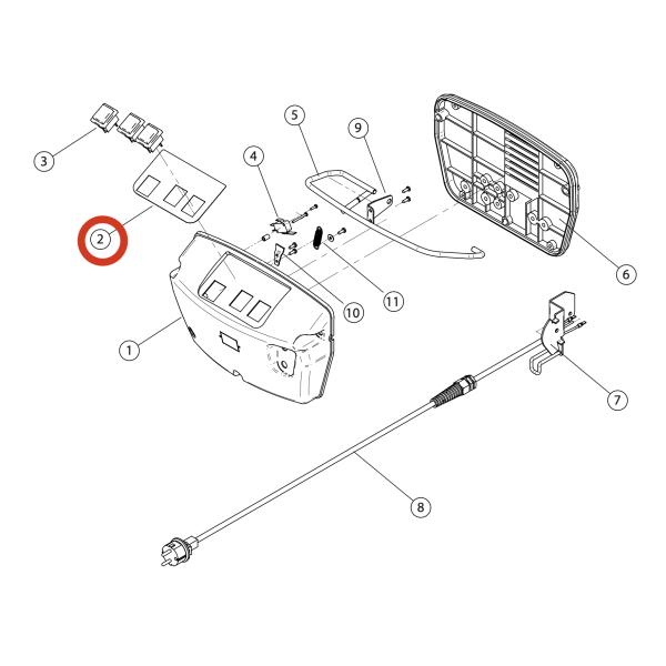 Наклейка панели управления Lavor Pro Free Evo 50E Наклейка панели управления Lavor Pro Free Evo 50E