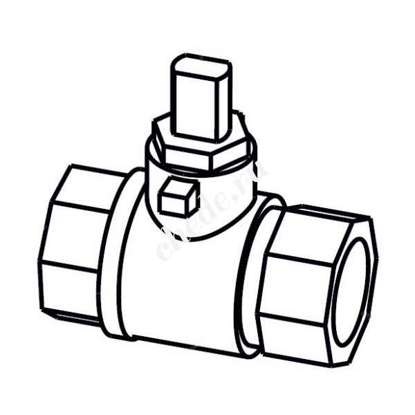 Кран подачи воды шаровый 3/8"-D10 