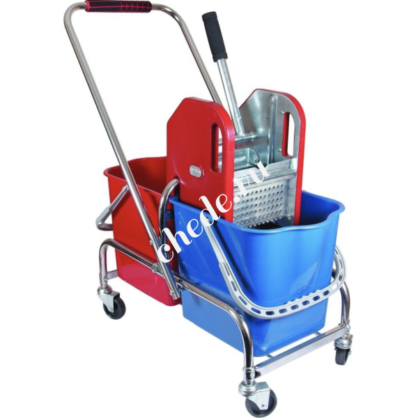 Уборочная тележка двухведерная без корзины 2*25л ChaoBao B-043