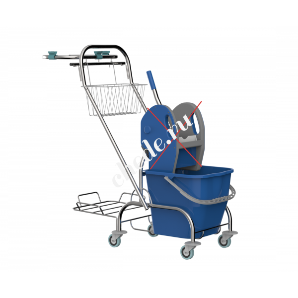 Уборочная тележка одноведерная без отжима 1*25л Metal Clean Луиза