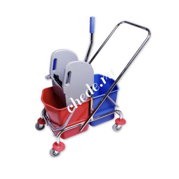 Уборочная тележка двухведерная 2*17л NewMade H0203