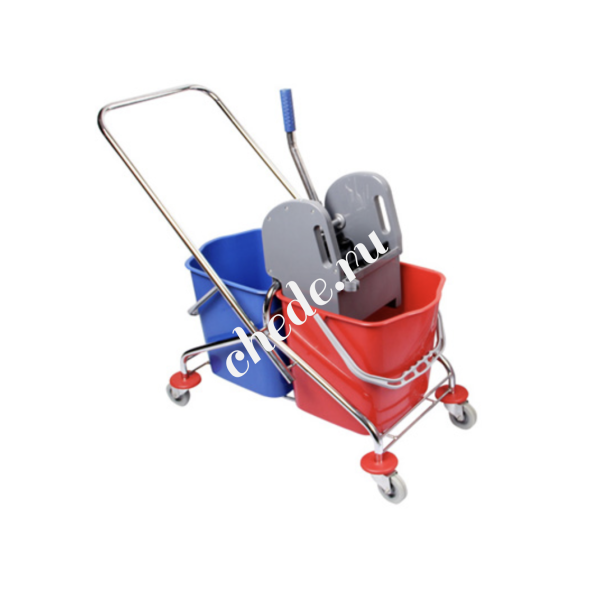 Уборочная тележка двухведерная 2*23л NewMade H0204