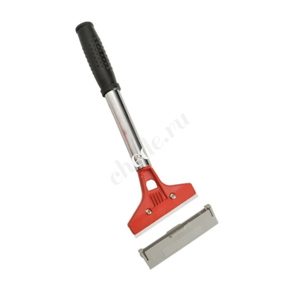 Скребок для стекла на длинной металлической ручке 10см Baiyun C-017C