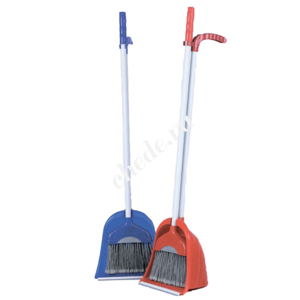 Набор для уборки - щетка и совок с рукояткой вертикальный NS166