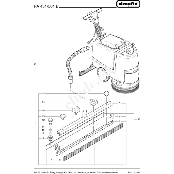 Всасывающий шланг для Cleanfix RA 431