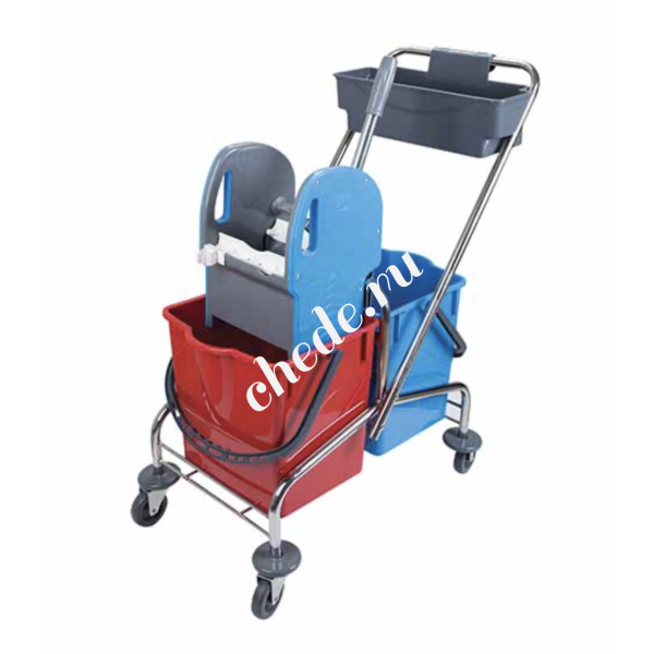 Уборочная тележка двухведерная 2*25л UCTEM-PLAS  CK753