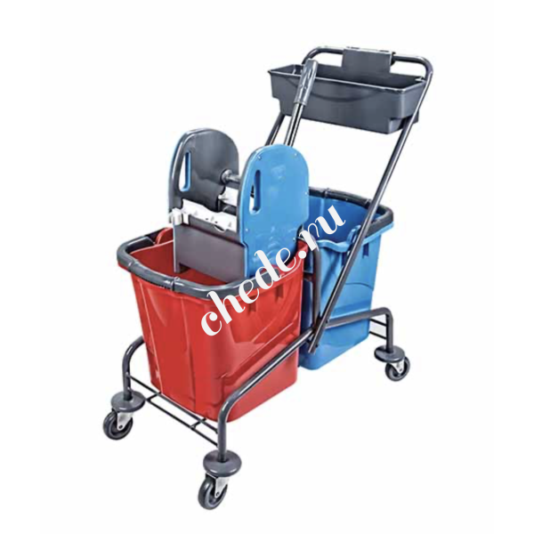 Уборочная тележка двухведерная 2*25л UCTEM-PLAS  CK754