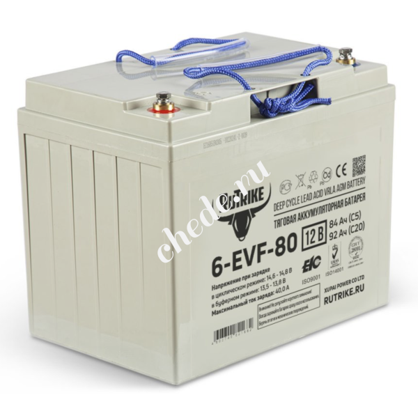 Аккумулятор тяговый Rutrike 6-EVF-80 (12V80A/H C3)