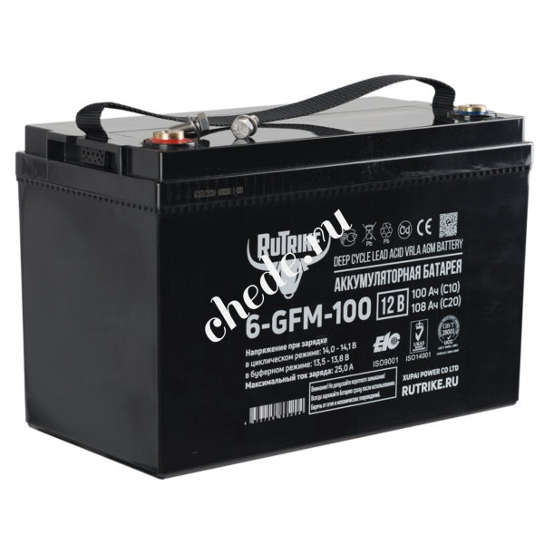 Аккумуляторная батарея Rutrike 6-GFM-100 (12V108A/H C20)