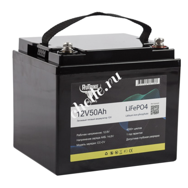 Аккумуляторная батарея литиевая Rutrike LiFePO4 12V 50Ah / 50A