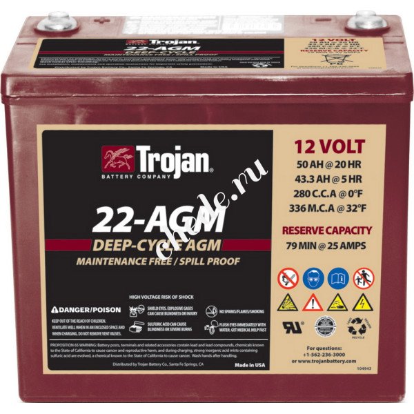 Аккумуляторная батарея Trojan 22-AGM