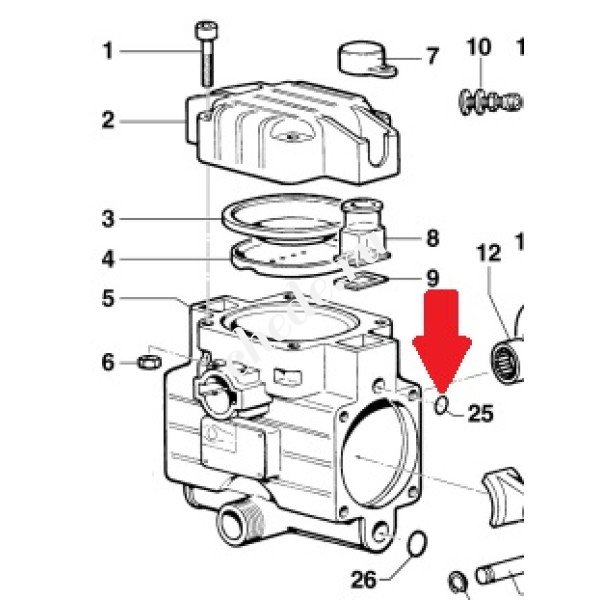 Кольцо 2,62X10,78 насоса BP20/MP20/30