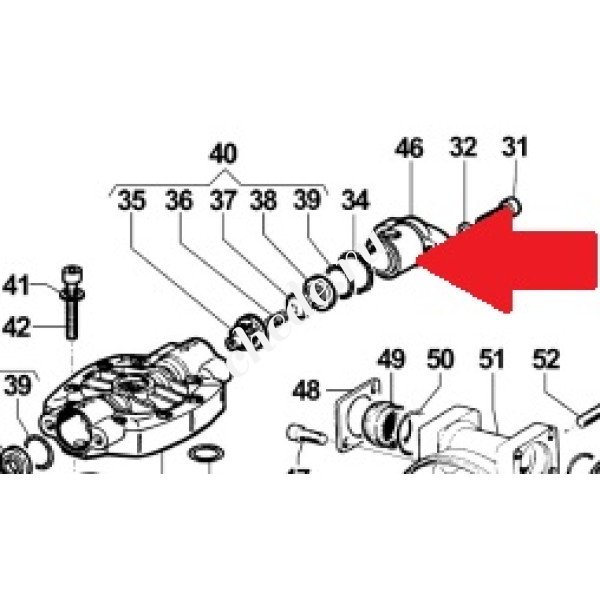 Крышка 2 клапана насоса APS 101/121-145 (1х3)