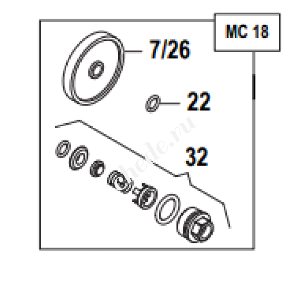 Ремкомплект насоса серии MC 18: мембрана Desmopan (KIT111)