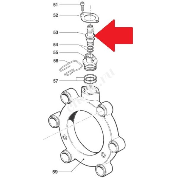 Фитинг подачи 18,5х25,5 насоса BP205/235/280