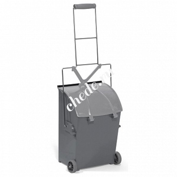 Совок Filmop для сбора мусора на колесах серый (15л)