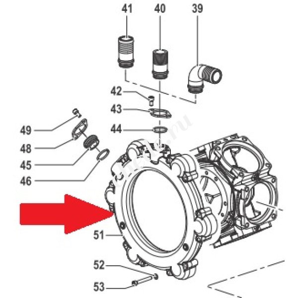 Коллектор насоса BP300 - 1 (замена арт.0415007000A)