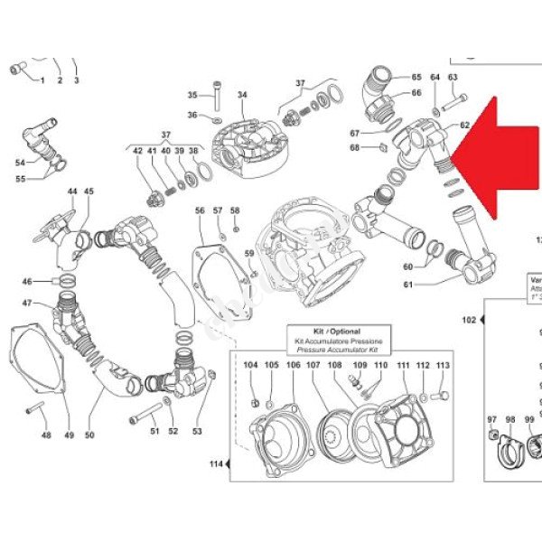 Всасывающий корпус насоса BP75 Артикул: 3212003800