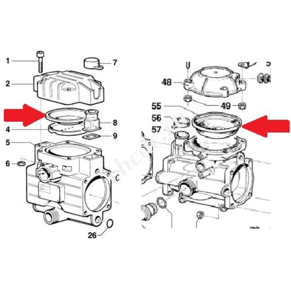 Мембрана гидроаккумулятора насоса серии BP 20/15; MC; MP