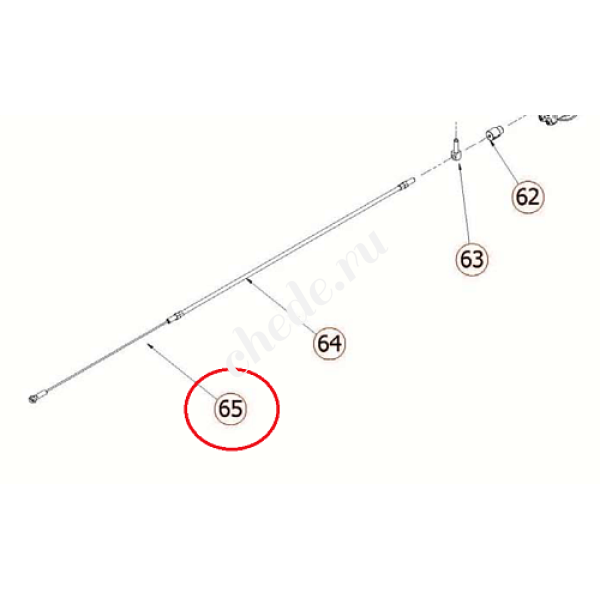 Трос подъема скребка Comet CRS 85BYT