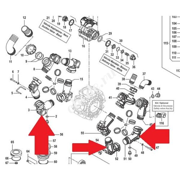 Всасывающий корпус насоса BPS260 Артикул: 3214005600A